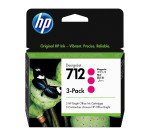 HP 712 Pack 3 cartouches couleurs séparées pour imprimante jet d'encre