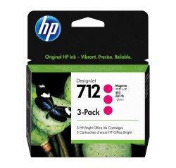 HP 712 Pack 3 cartouches couleurs séparées pour imprimante jet d'encre