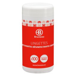 Lingettes nettoyantes désinfectantes surfaces Bruneau - Boîte de 100