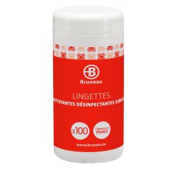 Pack Boîte de 100 Lingettes nettoyantes désinfectantes surfaces Bruneau + 100 offertes
