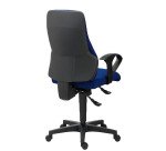 Chaise de bureau Top Point tissu - dossier haut avec accoudoirs 2D - mécanisme Synchrone - pieds noir