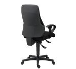 Chaise de bureau Dhark tissu - dossier haut - avec ou sans accoudoirs - mécanisme Synchrone - pieds noir