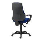 Chaise de bureau Top Point tissu - dossier haut avec accoudoirs fixes - mécanisme Synchrone - pieds noir