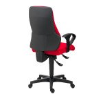 Chaise de bureau Dhark tissu - dossier haut avec accoudoirs 2D - mécanisme Synchrone - pieds noir