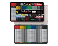Feutre Stabilo Creative Tips couleurs assorties - Boite métal de 30