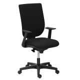 Chaise de bureau Webstar tissu - dossier haut accoudoirs fixes - mécanisme Synchrone - pieds noirs