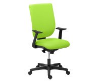 Chaise de bureau Webstar tissu - dossier haut accoudoirs fixes - mécanisme Synchrone - pieds noirs