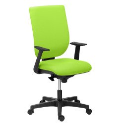 Chaise de bureau Webstar tissu - dossier haut accoudoirs fixes - mécanisme Synchrone - pieds noirs