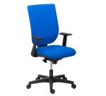 Chaise de bureau Webstar tissu - dossier haut accoudoirs fixes - mécanisme Synchrone - pieds noirs