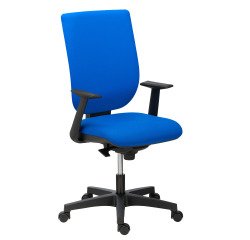Chaise de bureau Webstar tissu - dossier haut accoudoirs fixes - mécanisme Synchrone - pieds noirs
