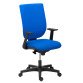 Chaise de bureau Webstar tissu - dossier haut accoudoirs fixes - mécanisme Synchrone - pieds noirs