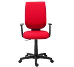 Chaise de bureau NAO tissu - dossier réglable en hauteur - avec ou sans accoudoirs - Mécanisme Synchrone ou Contact permanent - Pieds noirs