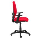 Chaise de bureau NAO tissu - dossier réglable en hauteur - avec ou sans accoudoirs - Mécanisme Synchrone ou Contact permanent - Pieds noirs