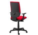 Chaise de bureau NAO tissu - dossier réglable en hauteur - avec ou sans accoudoirs - Mécanisme Synchrone ou Contact permanent - Pieds noirs