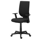 Chaise de bureau Webstar 2 - dossier haut accoudoirs fixes - mécanisme Contact permanent - pieds noirs