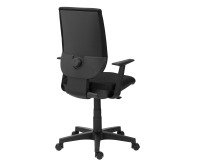 Chaise de bureau Webstar 2 - dossier haut accoudoirs fixes - mécanisme Contact permanent - pieds noirs