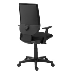 Chaise de bureau Webstar 2 - dossier haut accoudoirs fixes - mécanisme Contact permanent - pieds noirs