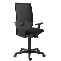 Chaise de bureau Webstar 2 - dossier haut accoudoirs fixes - mécanisme Contact permanent - pieds noirs