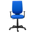 Chaise de bureau NAO tissu - dossier réglable en hauteur - avec ou sans accoudoirs - Mécanisme Synchrone ou Contact permanent - Pieds noirs