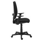 Chaise de bureau Webstar 2 - dossier haut accoudoirs fixes - mécanisme Contact permanent - pieds noirs