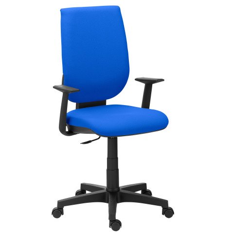 Chaise de bureau Webstar 2 - dossier haut accoudoirs fixes - mécanisme Contact permanent - pieds noirs