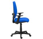 Chaise de bureau NAO tissu - dossier réglable en hauteur - avec ou sans accoudoirs - Mécanisme Synchrone ou Contact permanent - Pieds noirs