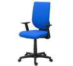 Chaise de bureau NAO tissu - dossier réglable en hauteur - avec ou sans accoudoirs - Mécanisme Synchrone ou Contact permanent - Pieds noirs