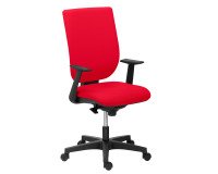 Chaise de bureau Webstar tissu - dossier haut accoudoirs fixes - mécanisme Synchrone - pieds noirs