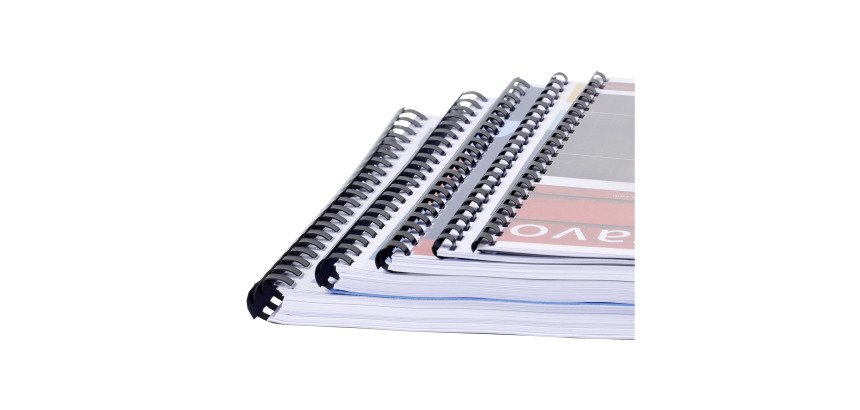 Baguette reliure anneaux plastique 16 mm Exacompta  noir - Boîte de 25