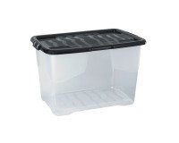 Caja de almacenamiento apilable de plástico CEP Curve de 65 L