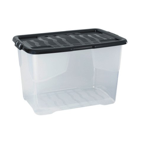 Caja de almacenamiento apilable de plástico CEP Curve de 65 L