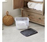 Caja de almacenamiento apilable de plástico CEP Curve de 24 L