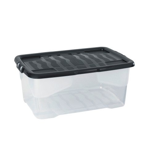 Caja de almacenamiento apilable de plástico CEP Curve de 42 L