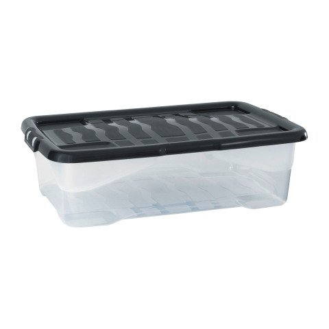 Caja de almacenamiento apilable de plástico CEP Curve de 30 L