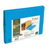 Packung mit 25 Aktenmappen mit Verschlußkappe, Recycling-Karton 290g, 24x32cm für DIN A4, Forever - Farben sortiert