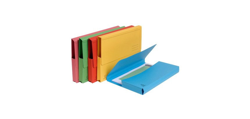 Chemise pochette Forever à soufflet carte Exacompta 24 x 32 cm couleurs assorties - Paquet de 25