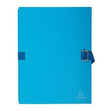 Expanding spine folder with flap on the bottom tinted paper - A4 - Light blue