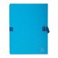 Expanding spine folder with flap on the bottom tinted paper - A4 - Light blue