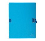 Chemise extensible à rabat Exacompta à boucle dos 13 cm bleu clair