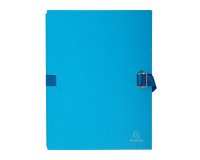 Chemise extensible à rabat Exacompta à boucle dos 13 cm bleu clair