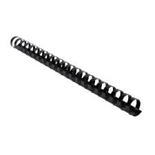 Baguette reliure anneaux plastique Exacompta 10 mm noir - Boîte de 100