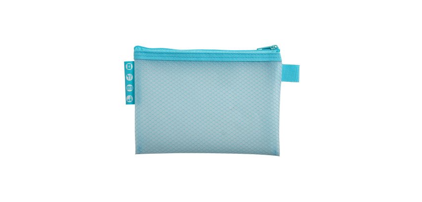 Tas met zipsluiting in soepele plastic Chromaline pastel - A6 - Geassorteerd