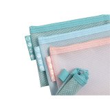 Pochettes de rangement à zip A6 Exacompta Chromaline couleurs assorties - Sachet de 12