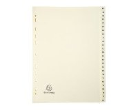 Intercalaire A4 carte lustrée Exacompta 26 onglets alphabétiques ivoire - 1 jeu