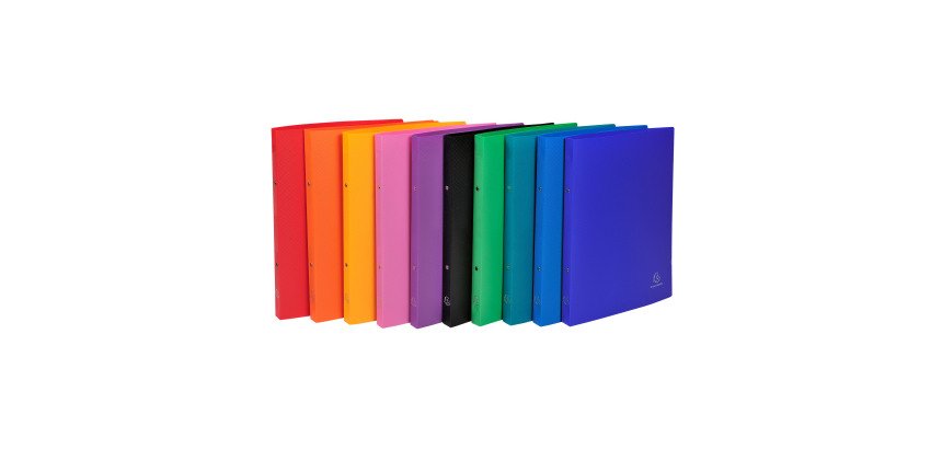 Classeur à levier plastifié Exacompta Opak A4 - Dos 2 cm couleurs assorties