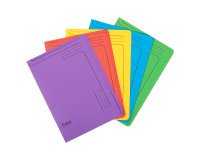 Aktenmappe A4 mit Beschriftungsfeld und abgerundeten Ecken, Recyclingkarton 290g, Forever - Farben sortiert - Packung mit 25