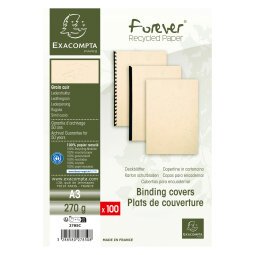 Pk 100 Covers Forever A3 Leather Ivory - Ivory