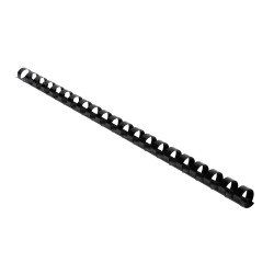 Baguette reliure anneaux plastique 12 mm Exacompta noir - Boîte de 25