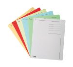 Chemise rigide à bord décalé Forever® 280g/m2 avec impression - 24 cm x 32 cm - Bleu clair - Paquet de 100