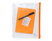 Exactive A4 Envelope Punched Pockets ZIP A4 PP Clear - Translucent crystal